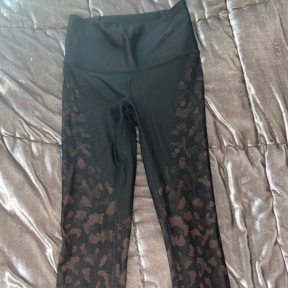 Lululemon orange printed leggings
